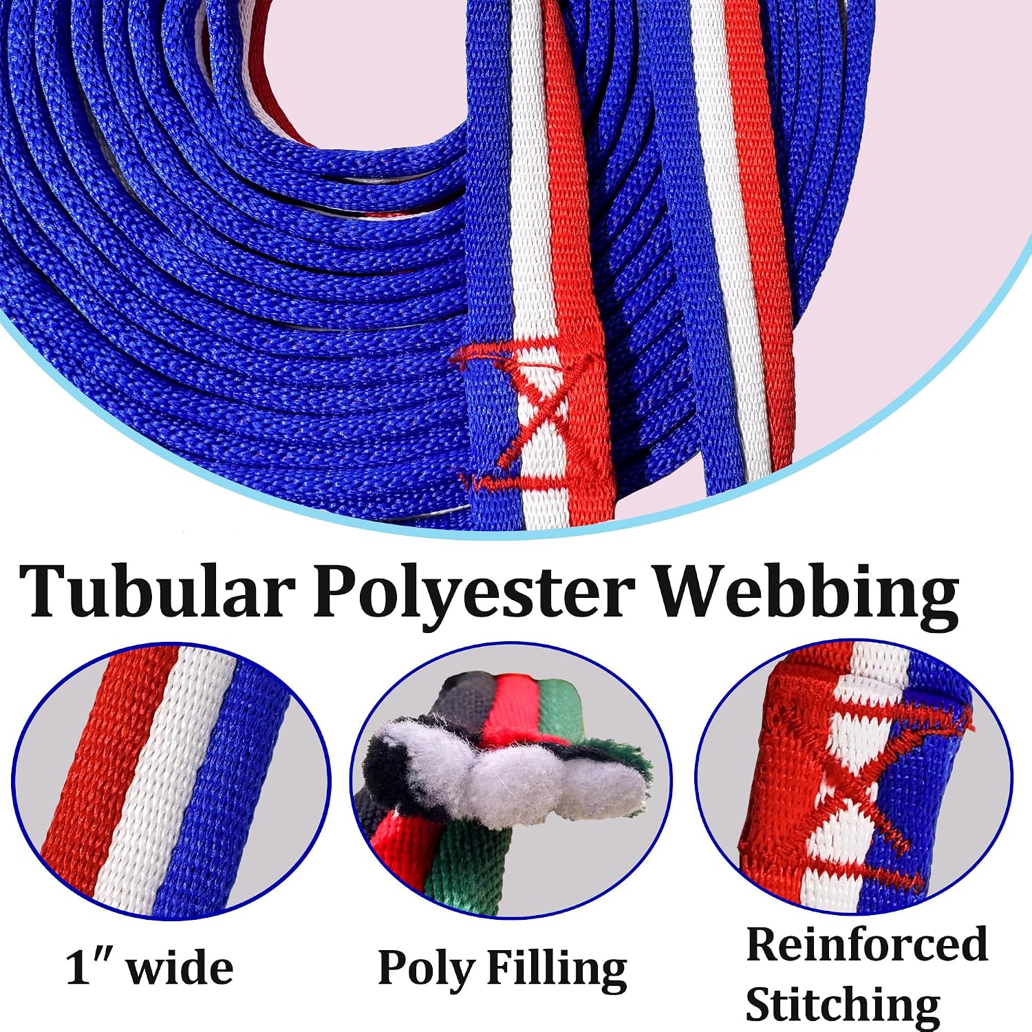 Horse Lunge Line, 26 ft / 8m, Flat Lunge Line with Heavy Duty Swivel Snap for Horses Daily Training | Durable Equestrian Lunge Rope for Lunging, Ground Work - Image 3