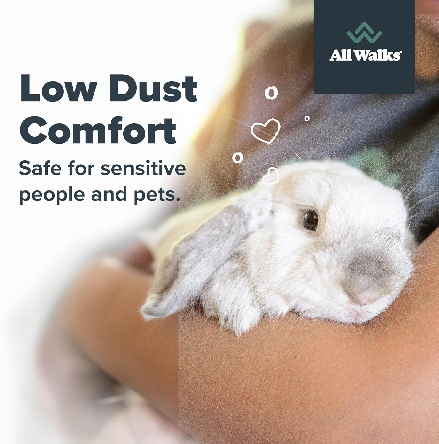 All Walks | Hemp Bedding for Small Animals 18.5L (3.7 LBS) | Low Dust, Odor Control, Highly Absorbent, Natural Cage Bedding for Rabbits, Hamsters, Guinea Pigs, Birds, and More - Image 2