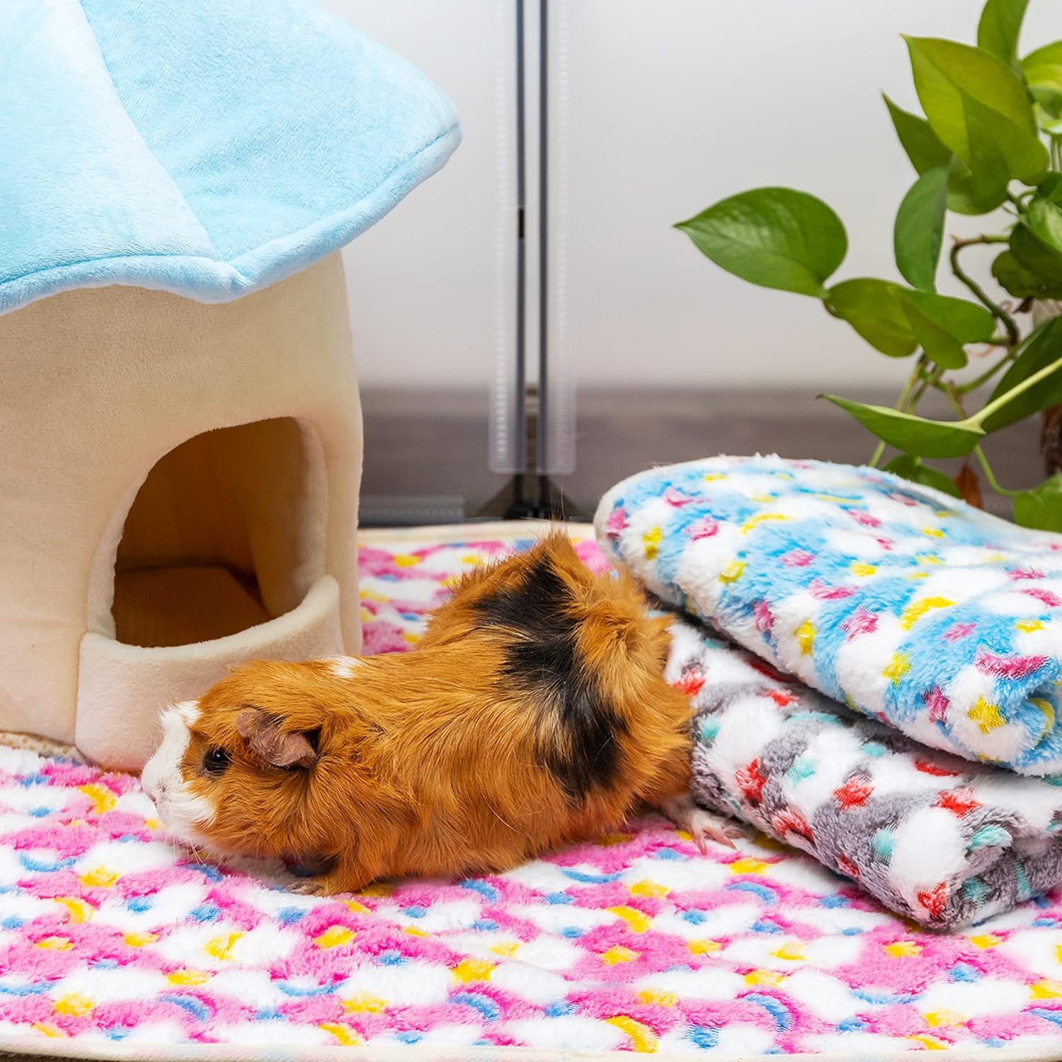 CUSOZWO Guinea Pig Bedding Mat - 3 Pack Waterproof Washable Rat Cage Liner Bedding Accessories Soft Fleece Blankets for Rat, Rabbit, Chinchilla, Hedgehog, Ferret, Hamster, Small Animals - Image 6