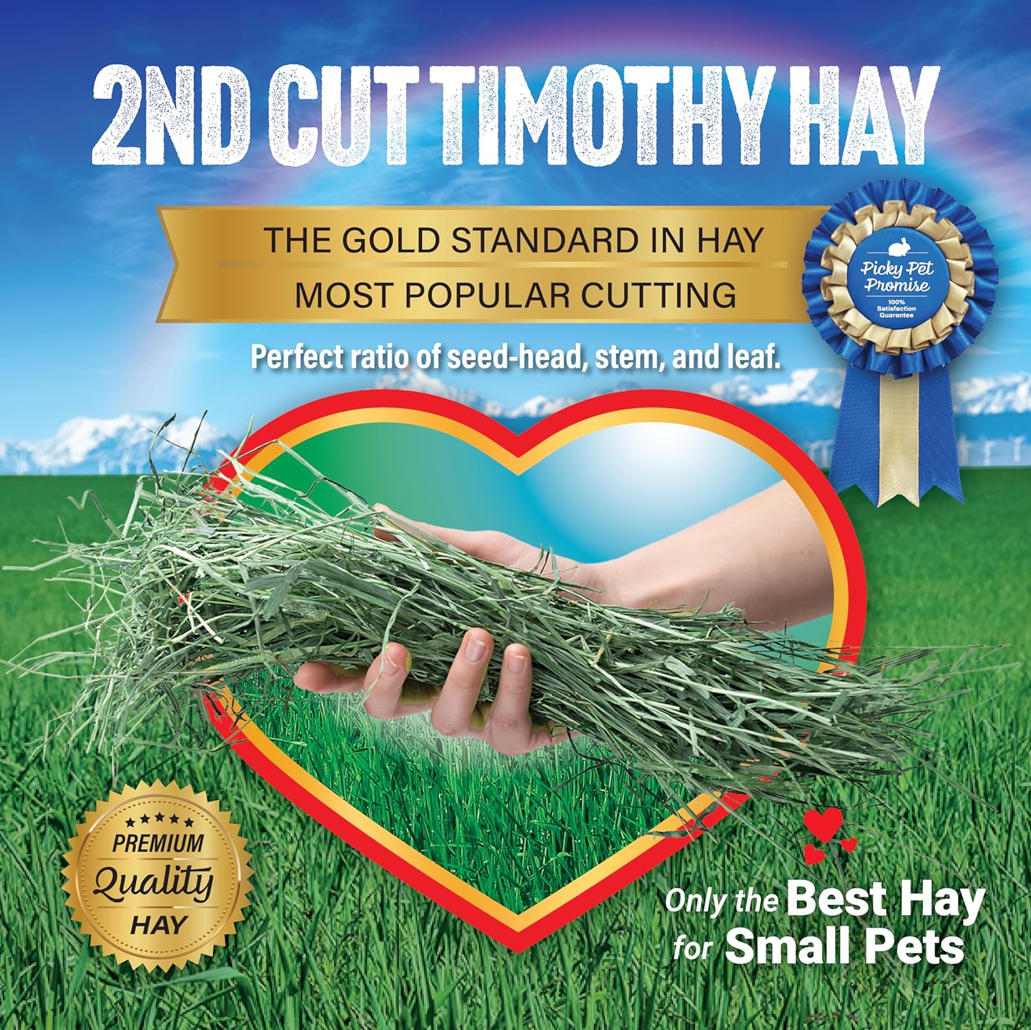 Small Pet Select 2nd Cutting Perfect Blend Timothy Hay Pet Food for Rabbits, Guinea Pigs, Chinchillas and Other Small Animals, Premium Natural Hay Grown in the US, 12 LB - Image 5