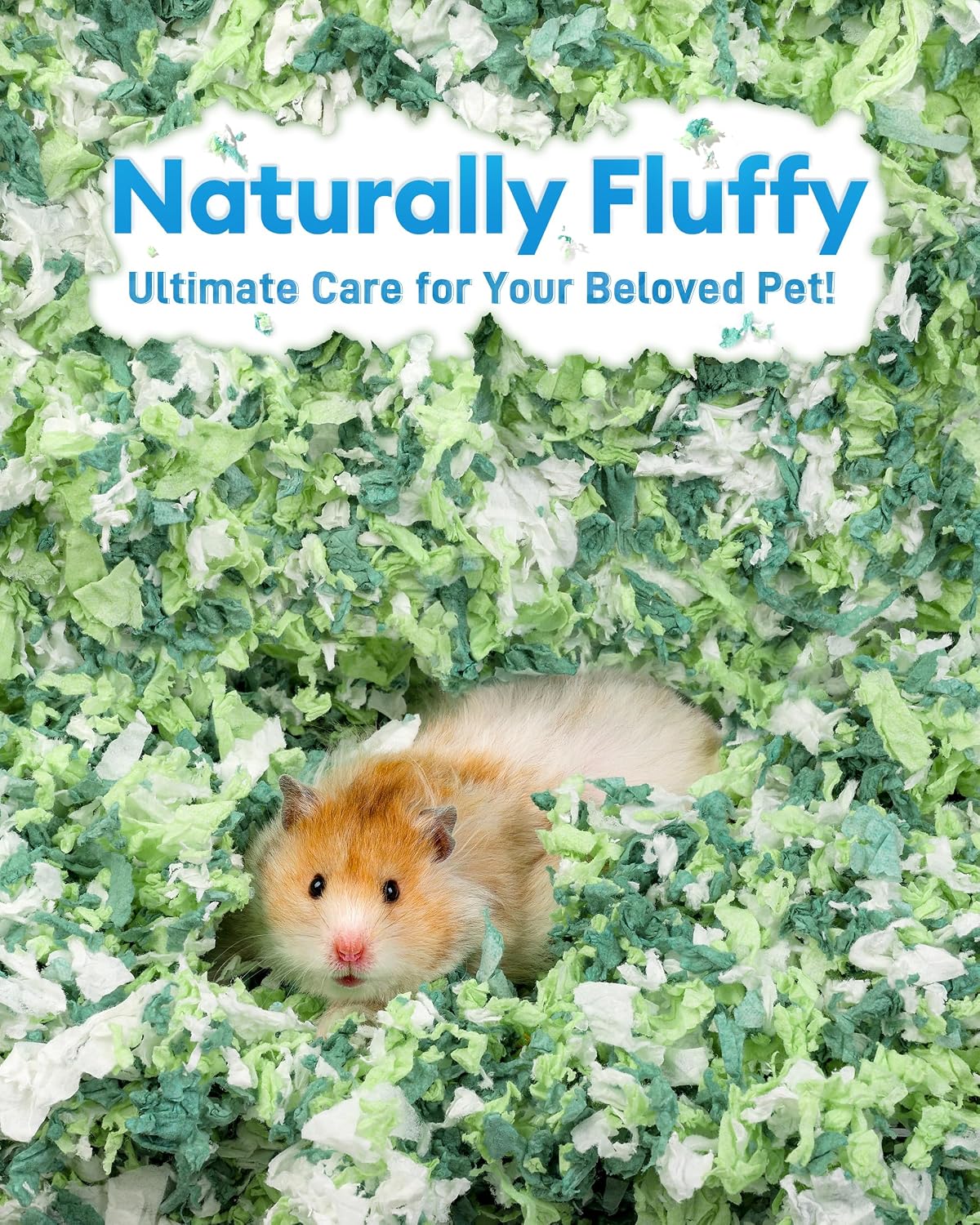BUCATSTATE Hamster Bedding 15L, 99% Dust-Free Guinea Pig Paper Bedding Odor Control Paper Bedding, Cozy Small Animal Bedding for Rabbit Rat Syrian Dwarf Hamsters Gerbils (Green) - Image 5