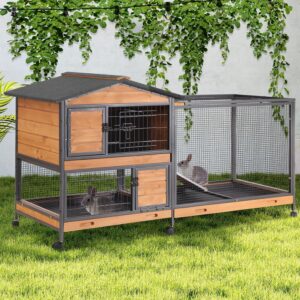 GUTINNEEN 2-Story Rabbit Hutch with...