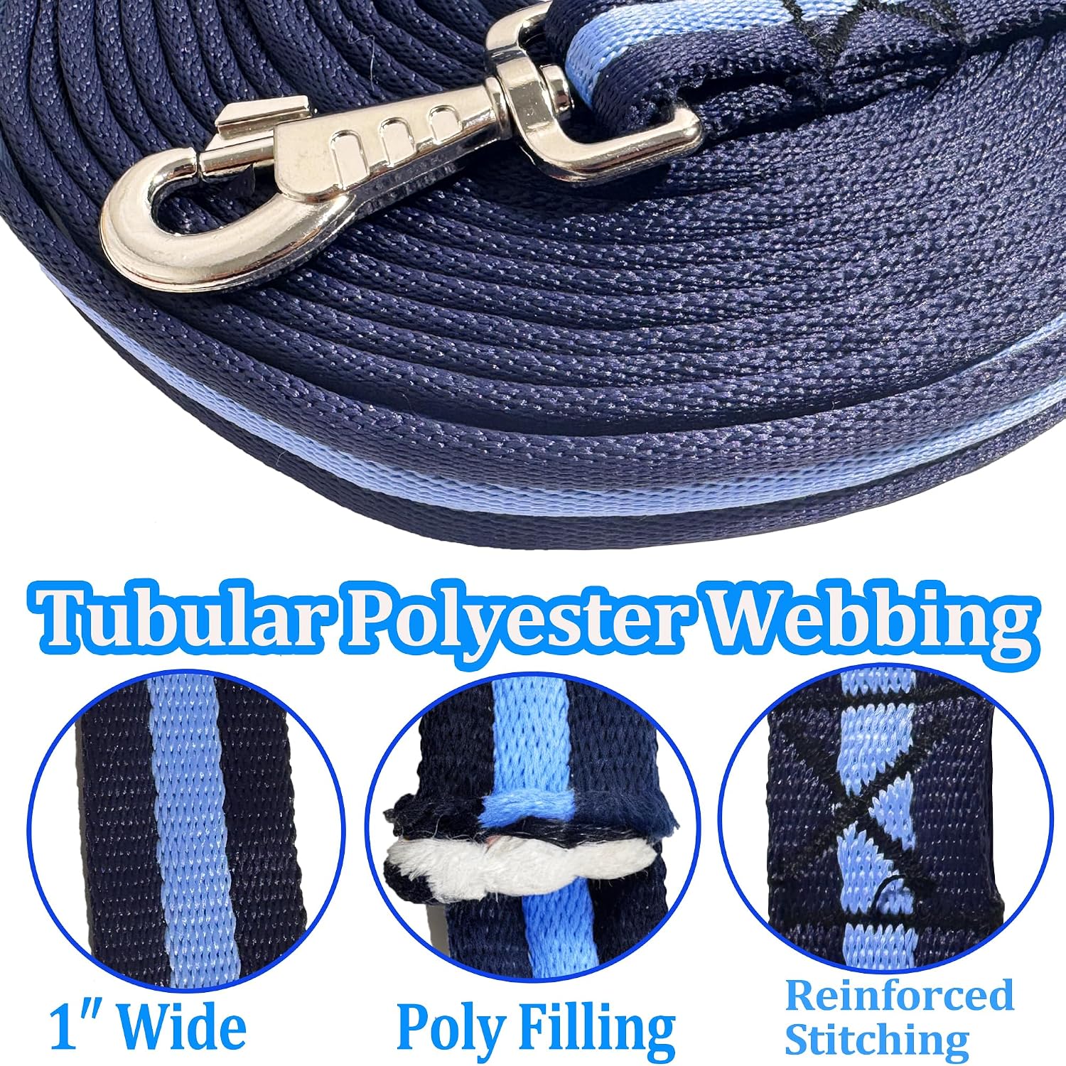 Horse Lunge Line, 26 ft Flat Lunge Line with Heavy Duty Swivel Snap and Trigger Buckle, for Horses Daily Training | Durable Equestrian Lunge Rope for Lunging, Ground Work - Image 4