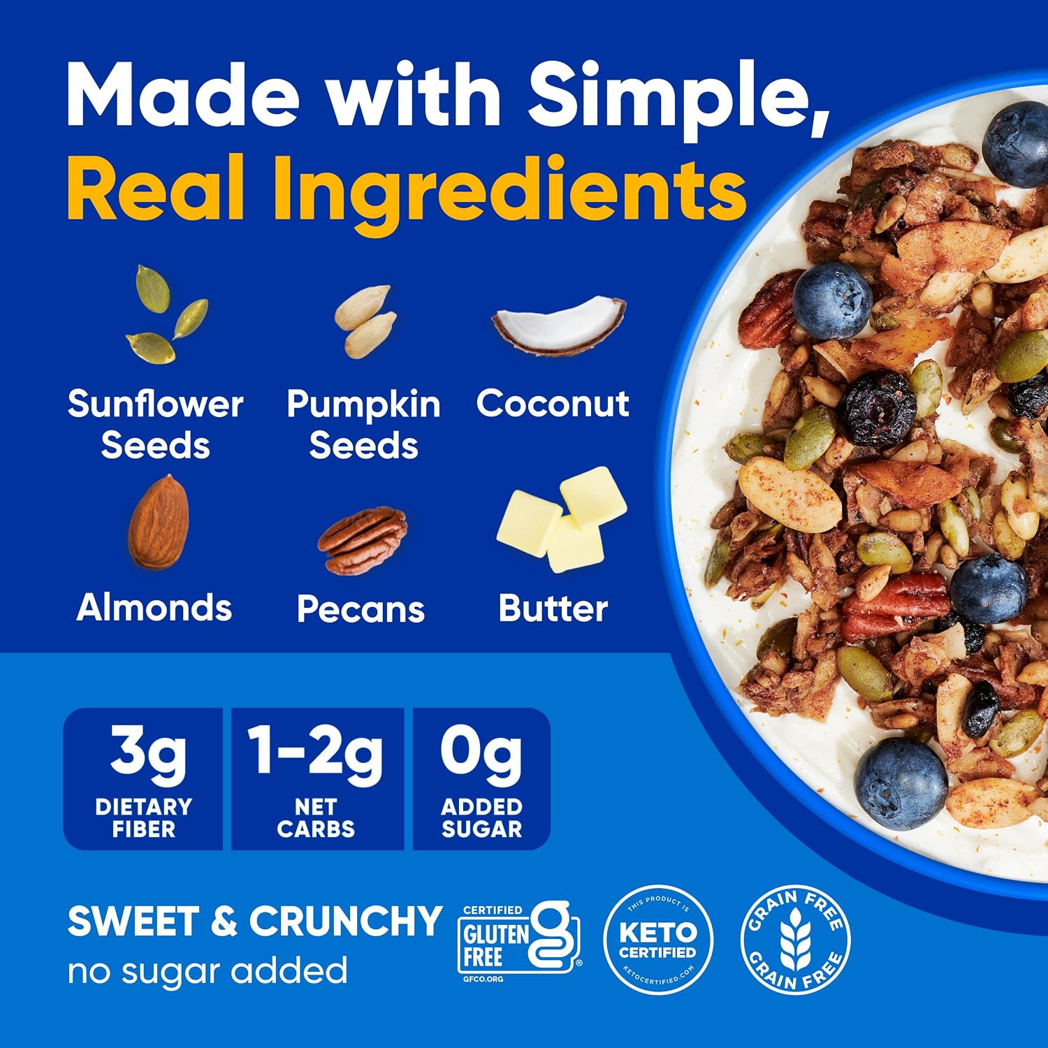 NuTrail Nut Granola Cereal, Variety Pack, No Sugar Added, Keto, Low Carb, Gluten Free, Grain Free, Healthy Breakfast 8 oz. 3 Count - Image 3