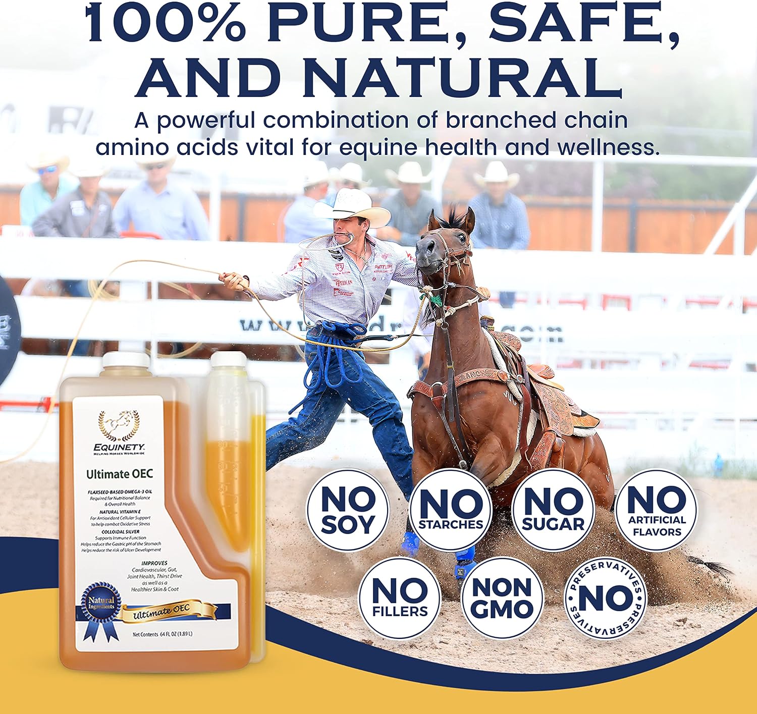 Ultimate OEC Horse Supplement – Omega 3 Horse Oil, Vitamin E for Horses & Flaxseed Oil for Horses, Equine Omega Complete Blend for Coat Defense – Hoof Health, Joint Support & Performance Recovery - Image 6