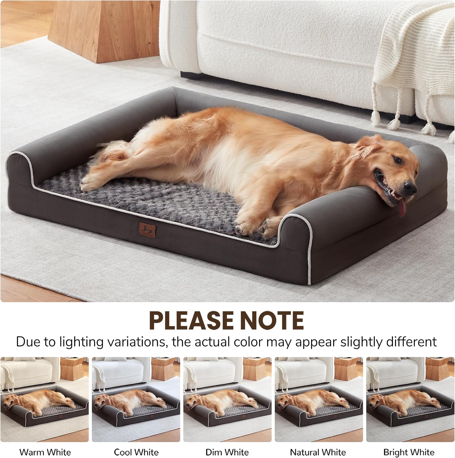 Large Dog Beds Large Sized Dogs 45x35x7 Inch, Orthopedic XXL XL Dog Bed for Medium Size Dogs, Big Waterproof Couch Sofa with Removable Washable Cover for Pet, Dark Grey - Image 9