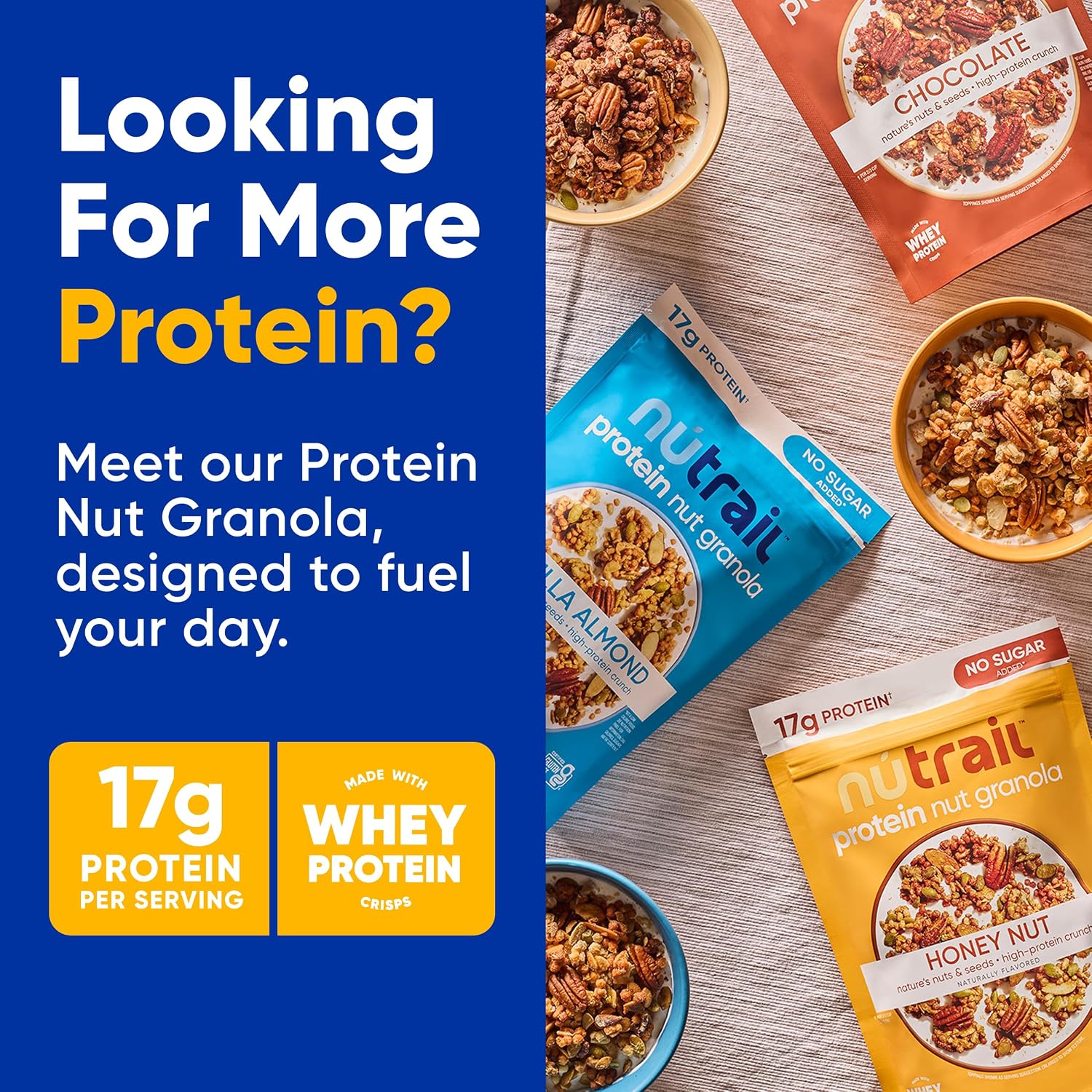 NuTrail Nut Granola Cereal, Variety Pack, No Sugar Added, Keto, Low Carb, Gluten Free, Grain Free, Healthy Breakfast 8 oz. 3 Count - Image 9