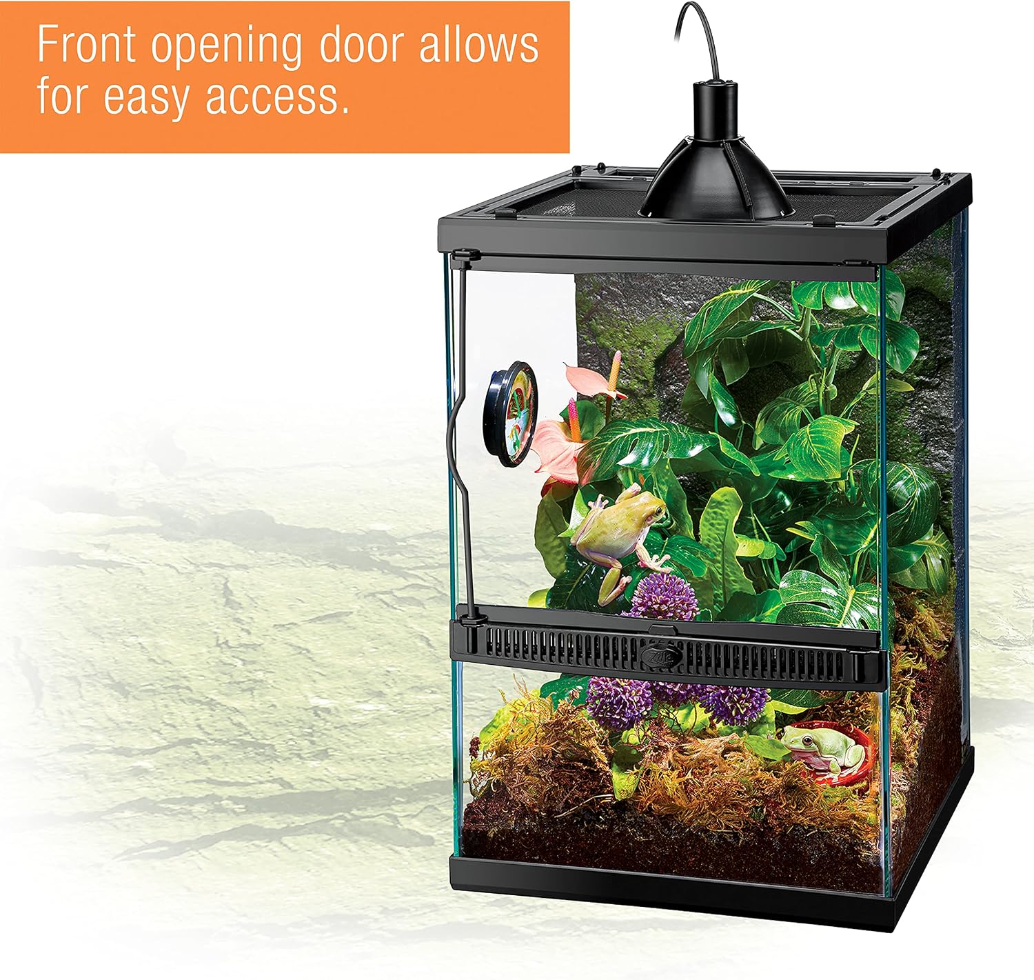 Zilla 11 Gallon Glass Tropical Vertical Habitat Starter Kit for Small Tree Dwelling Reptiles & Amphibians - Image 5