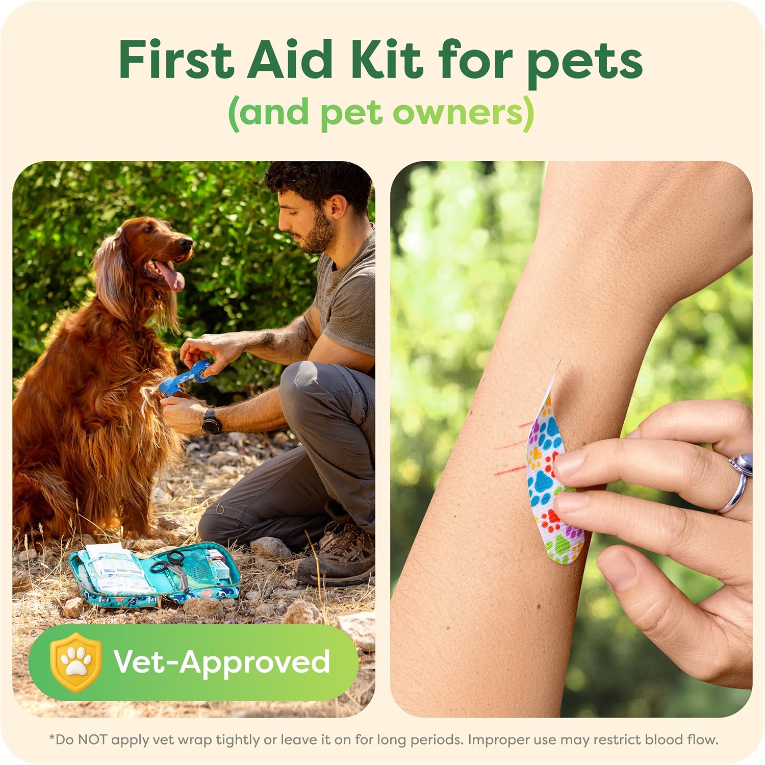 KeepGoing Dog First Aid Kit – Pet Emergency Kit for Dogs & Cats – Dog Travel Accessories for Car, Camping and Hiking - Image 2