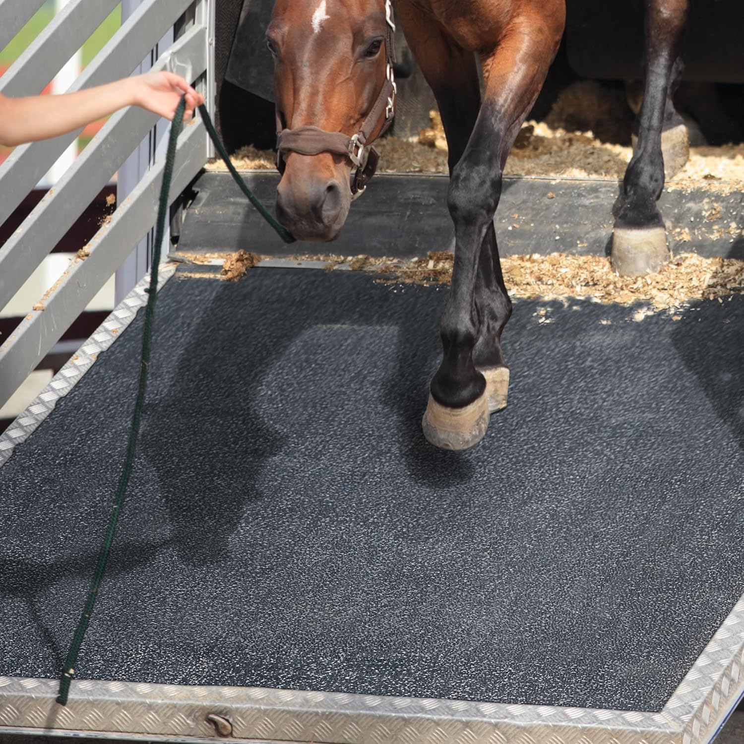 Heavy Duty Horse Stall Mats - Stable Mats, Durable 3/4 in. Thick Rubber Flooring - Solid Black - 3.5' x 6' Mat for Stables, and More - 42 in. x 72 in. Stall Mat - Image 15