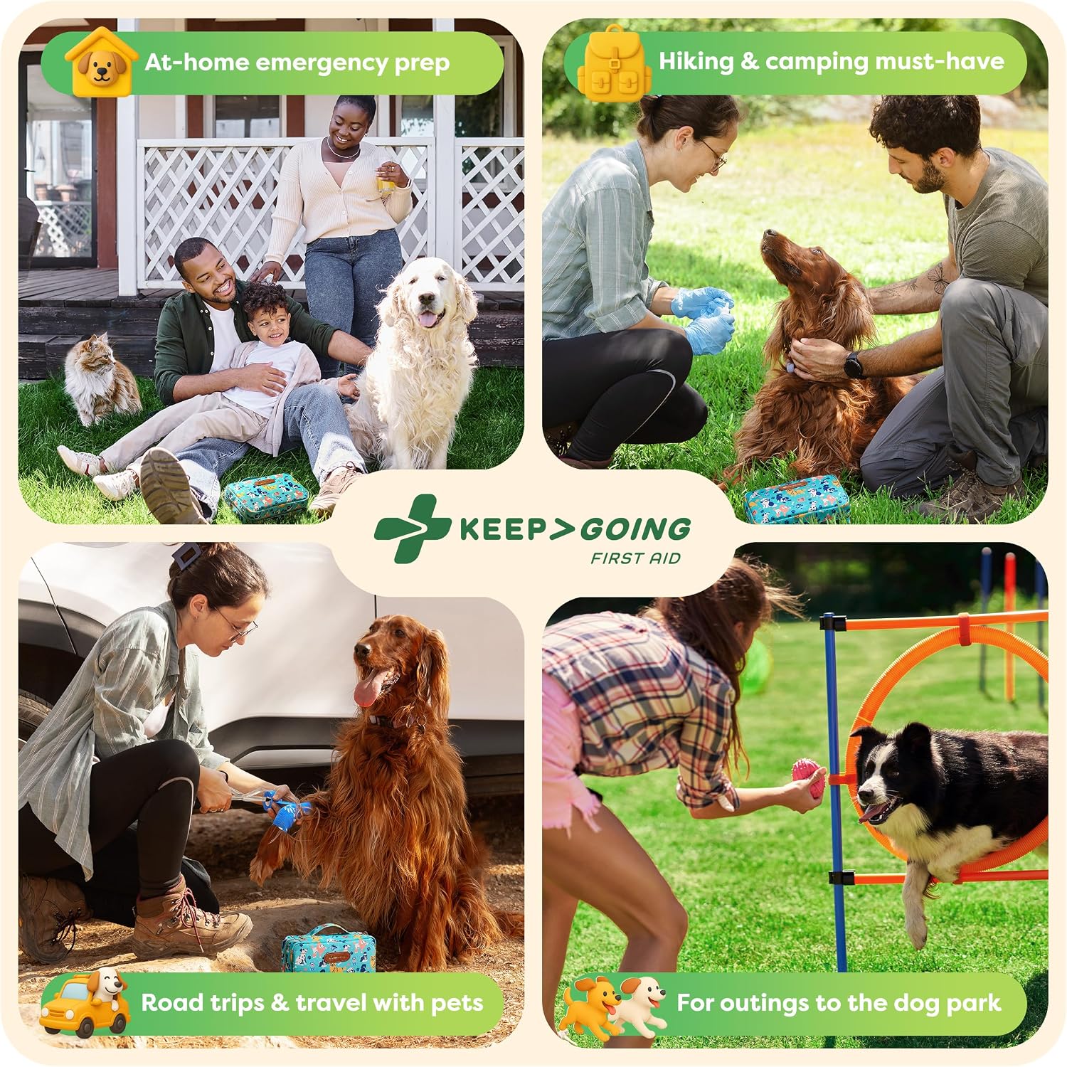 KeepGoing Dog First Aid Kit – Pet Emergency Kit for Dogs & Cats – Dog Travel Accessories for Car, Camping and Hiking - Image 7