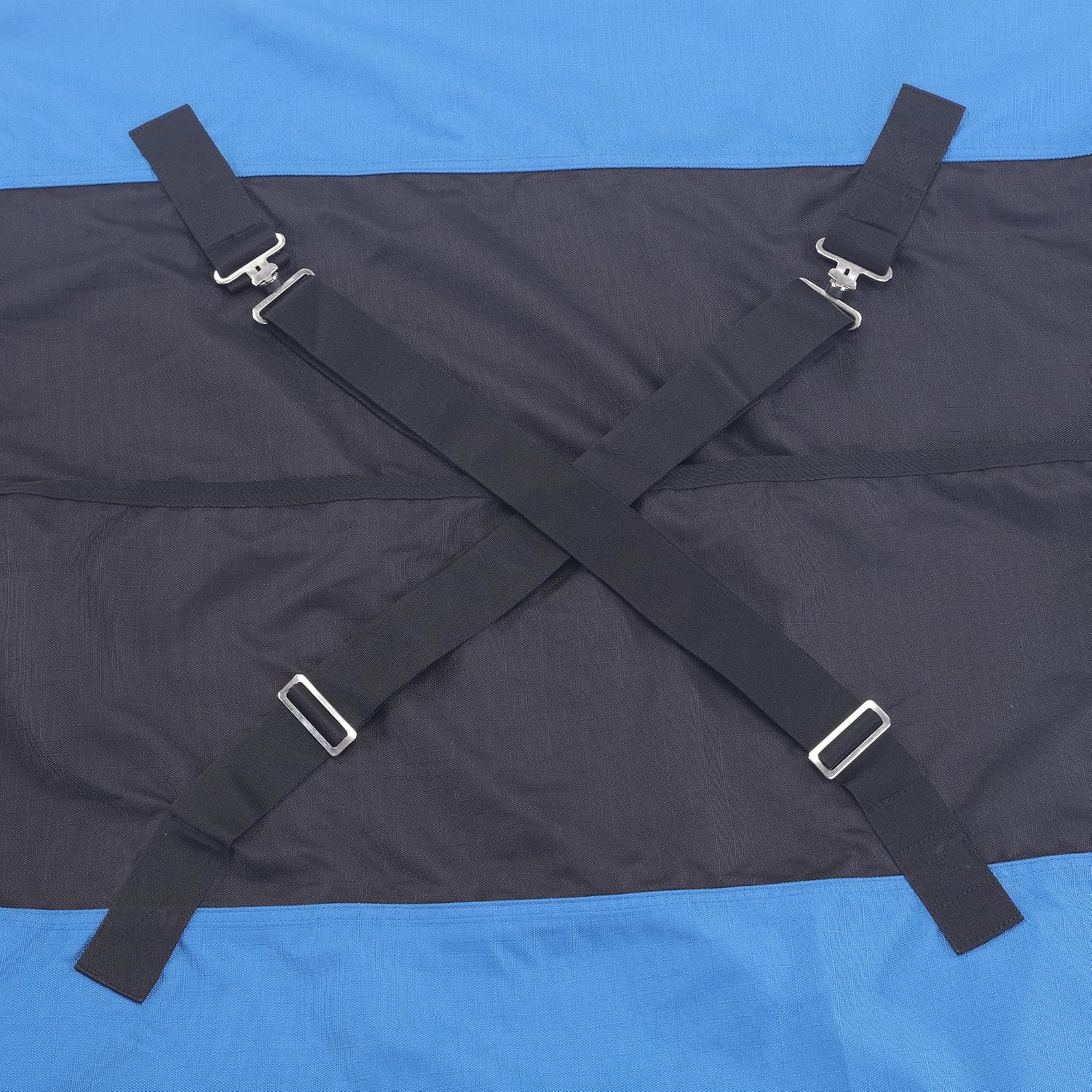 LEAFOREST 1200D Horse Blanket Turnout Rain Sheet Waterproof Breathable Wind Proof Medium Weight Blankets (No Fill) Mid Sheet in The Barn, Stable, Stall, Pasture, Paddock Blueblack 84 inches - Image 6