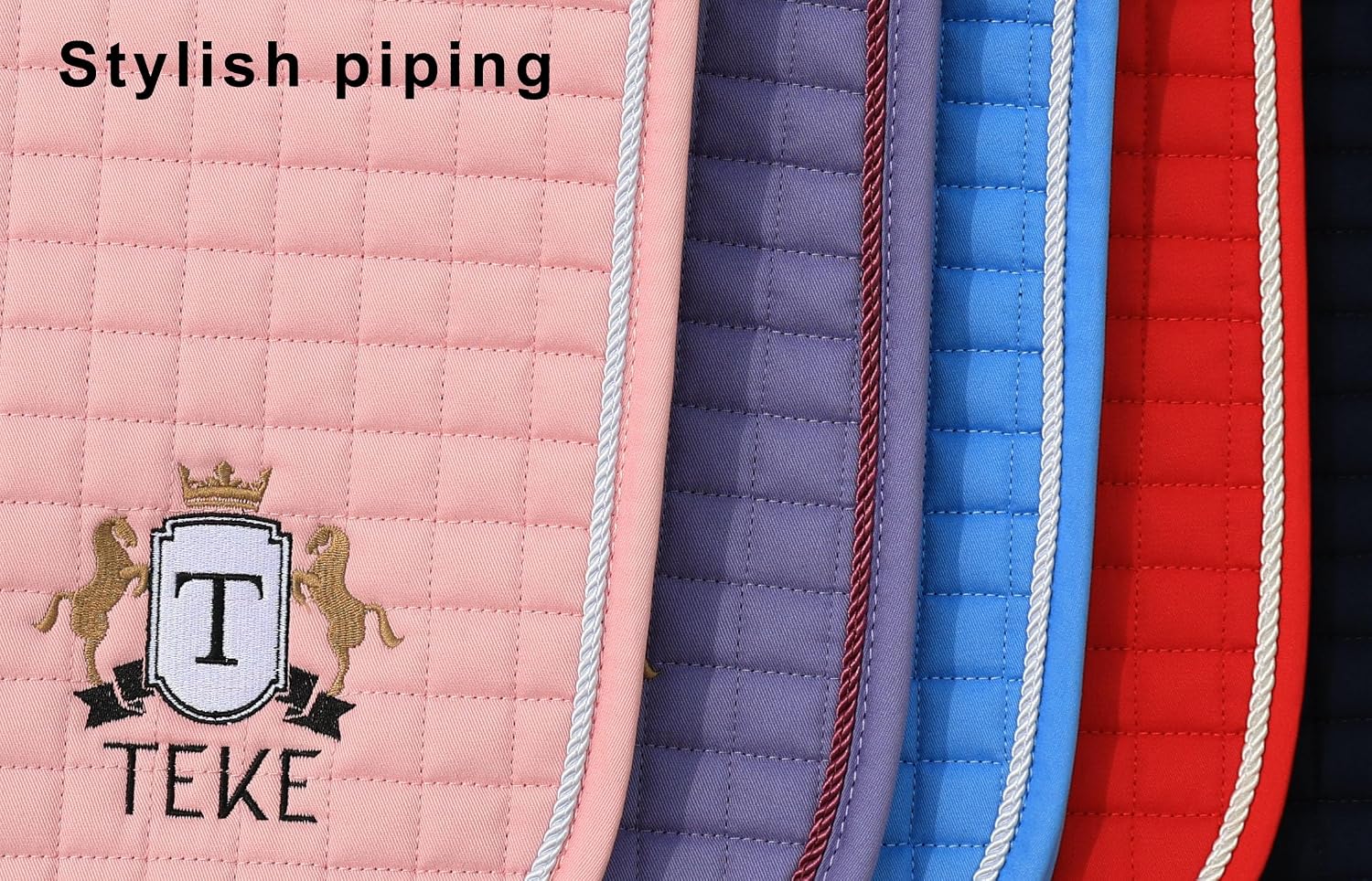 T TEKE Close Contact Saddle Pads,100% Cotton English Saddle Pads for Horses with Moisture-Wicking and Breathable Lining - Image 7