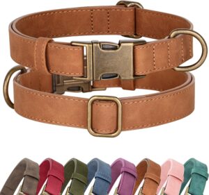 Didog Soft PU Leather Dog Collar, S...