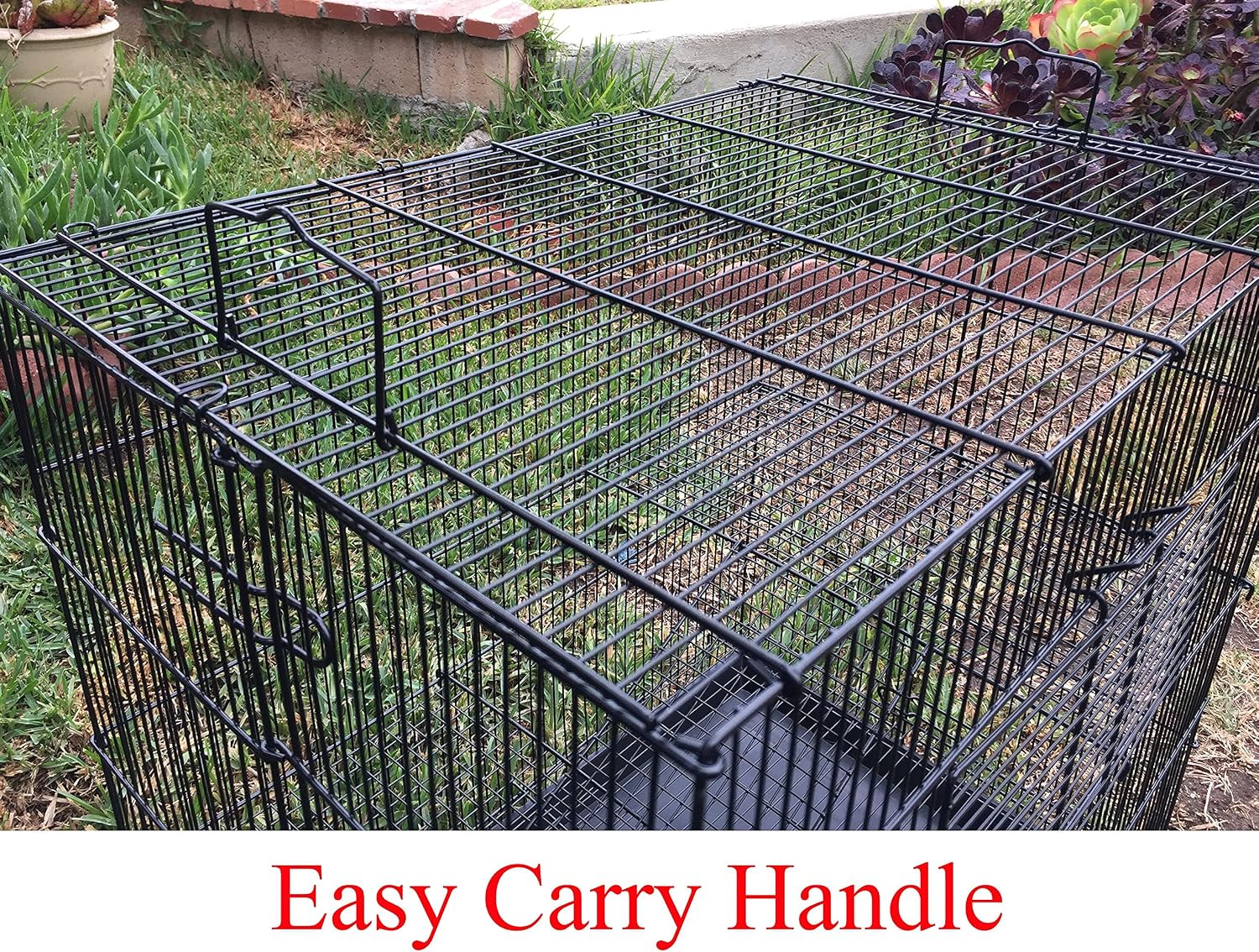 3-Levels Easy Foldable Chew-Proof Tight 3/8-Inch Bar Spacing for Guinea Pigs Gerbils Hamsters Rats Mice Ferret Chinchilla Sugar Glider Animal Critter Carrier Travel Cage Easy Clean Pull Out Tray - Image 7