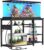 GRLEAF 40-50 Gallon Aquarium Stand: 900LB Capacity, Built-In Power Outlets, 3-Tier Shelves for Fish Tank Accessories Storage, Heavy-Duty Steel/Wood Hybrid for Fish & Reptile Tanks | Excludes Tank