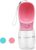 Kalimdor Dog Water Bottle, Leak Proof Portable Puppy Water Dispenser with Drinking Feeder for Pets Outdoor Walking, Hiking, Travel, Food Grade Plastic (12oz Pink)