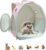 Small Animal Carrier Guinea Pig Backpack,Transparent, Breathable Backpack Carrier for Hedgehogs, Rabbits, Birds, Squirrels, Hamsters, Lizards Comfortable, Portable Travel Bag for Small Pets (Pink)