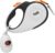 TUG 360° Tangle-Free Retractable Dog Leash with Waste Bag Dispenser (Small, White/Orange)