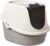 Amazon Basics No-Mess Hooded Enclosed Cat Litter Box with Odor Control and Swinging Door, Large, 24″ x 18″ x 17″, Multicolor