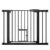 COMOMY Auto Close Pet Gate with Cat Door, 29.5″-40.5″ Dog Gate for House Doorways Stairs, Pressure Mounted Easy Walk Thru Safety Gate, Includes 4 Wall Cups and 2 Extension Pieces, Black