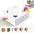 Interactive Cat Toys -Migibox for Indoor Bored Cats, Automatic Pop Out Feathers from 7 Holes Randomly, Motion Activated, USB Rechargeable (Purple Skin)