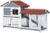 Good Life Two Floors 62″ Wooden Outdoor Indoor Roof Waterproof Bunny Hutch Rabbit Cage Guinea Pig Coop PET House for Small to Medium Animals with Stairs and Cleaning Tray PET537