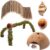 Hermit Crab Accessories – 5PCS Natural Hermit Crab Toys Climbing Bridge, Shells, Coconut Hideout, Moss and Plants for Hermit Crabs Habitat & Reptile Tank Decor