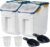 Saim 50 lbs Rice & Flour Storage Container 2 Pack Airtight BPA-Free Plastic Dispenser Bin with Wheels, Locking Lid, Measuring Cup & Scoop for Dry Food, Sugar, Baking Supplies, Grain Holder (Dark Blue)