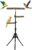 3-Layer 16-63 Inch Height Adjustable Bird Perch Pepper Wood Birds Training Perch Stand Parakeet Perches Indoor and Outdoor Parrot Stands for Small to Medium Bird