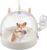 Hamster Portable Cage Travel Case,Hamster Carrying Cage High Permeability Guinea Pig Travel Cage with Water Bottle Travel Carrier for Gerbils Mice Guinea Pigs Sugar Glider(White)