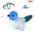 Migipaws Interactive Flapping Bird Cat Toys with Rod, clamp, Elastic String and Catnip, Automatic Chirping Toys for Indoor Cats to Chase, Hanging Feathers for Kitten to Self Play,Rechargeable(Blue)