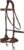 Exion Nova Hackamore Bridle – Anatomical Bitless Horse Bridle with Rubber Reins – Padded Anti-Pressure Crownpiece – Vegetable-Tanned Leather Bitless Bridle for Jumping & Training