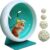 lazYYzal Hamster Silent Wheel, Super-Silent Small Animal Exercise Wheel Accessories, Quiet Hamster Running Wheels with Adjustable Stand for Hamsters,Gerbils,Mice, Small Pet 7in (Blue A)