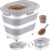 30 Lbs Dog Food Storage Container with Wheels, Collapsible Pet Food Storage Container with Clear Window, Measuring Cup & Scoop, BPA Free Cat Food Container for Rice, Flour, Grain, Bird Seed
