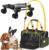 PAWZIDEA Expandable Pet Carrier with Wheels, 18″x11″x11″ TSA Airline Approved Cat Carrier for 2 Cats Under Seat, Collapsible Soft-Sided Small Dog Rolling Travel Bag with Telescopic Handle, Up to 18lbs