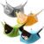 Nuogo 4 Pcs Rat Hammock for Cage Small Animal Hanging Ferret Hammocks for Rat Accessories Double Layer Ferret Bed for Guinea Pig Squirrel Chinchilla Playing and Sleeping(Classical)