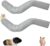 PINVNBY Plastic Tunnel for Guinea Pigs,2 Pcs Foldable Hamster Tunnels Collapsible Hamsters Fun Tube Small Animal Exercising Training Hideout Tubes for Gerbils Rats Mice Ferrets(Gray)
