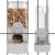 Yummy Sam Hanging Cage Automatic Small Pet Food Bowl Water Bottle Dispenser, Detachable Auto Gravity 1.2L Self-Feeding Feeder and 0.52L Waterer Set Kennel Feeding Station for Puppy Cats Rabbit(Grey)