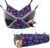 petonfun Ferret Rat Hammock Set Guinea Pig Hideout Bed,Soft Hamster Toys Hanging Tunnels and Tubes,Plush Small Animal Pet Chinchilla for Cage Accessories Hide,Play and Sleep,2 Pack,Blue Star