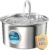 Cat Water Fountain Stainless Steel: Cat Fountain for Drinking – 88oz/2.6L Pet Water Fountain for Cats Indoor – Quiet Cats Water Bowl Dispenser – Pets Feeding & Watering Supplies – for Small Animals