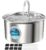Pet Water Fountain Stainless Steel: Mental Cat Water Fountains with 8 Filters + 8 Sponges – 88oz/2.6L Noiseless Cats Waterer Bowl Dispenser – ATMZIQXR Kitten Drinking Fountains for Cats Indoor