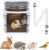 Guinea Pig Carrier Bag with Water Bottle，Travel Portable Small Animal Carrier Sling Pouch, Clear Window Carrier Backpack for Hamster Bunny Gerbil Hedgehog Sugar Glider Lizard Bird.(Blue)