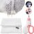 Rabbit Bathing Bag,Bunny Grooming Kit, Breathable Mesh Anti Scratch Adjustable Rabbit Grooming Bag,With Bunny Nail Clippers with Light,For Rabbit,Hamster,Squirrel,Chinchilla and Other Small Animals.