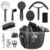 Horse Grooming Kit 12 Pieces Set – Complete Horse Brushes & Care Supplies Set with Organizer Tote Bag, Equine Coat Grooming Tools, Tack Room Equipment & Gifts for Horse Owners & Lovers