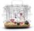 Kathson Small Animal Carry Cage for Hamsters, Gerbils, Mice – Transparent, Portable, Convenient