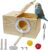 JSLZF Bird Nest, Parakeet Nest Box, Bird Breeding Box with Perch, Wood Budgie Nest Box for Bird, Parrot, Lovebirds, Parrotlet, Finch, Sparrow 7.8” x 4.7” x 4.7”