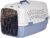 Amazon Basics Sturdy Portable 2-Door Top-Load Hard-Sided Pet Travel Carrier with Secure Ventilation, Handle, Front & Top Entry for Dogs, Cats, 22.8″L x 15″W x 13″H, Gray & Blue