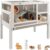 Ketive Guinea Pig Cages Indoor, Wooden Guinea Pig Cages with Stand, Rabbit Cage Hutch with Ramp and Hideout, Small Animals Cage Habitat with Not Leakage Pull Out Tray