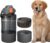 Cibaabo 53oz Large Dog Water Bottle with Water & Food Bowl, 3-in-1 Portable Pet Feeding & Hydration Dispenser for Large Dogs & Humans, Leak-Proof Tritan Bottle for Hiking, Camping, Walking, Car Trips